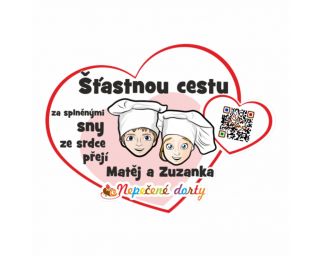 samolepa srdce na auto na bílém pozadí